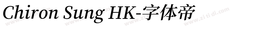Chiron Sung HK字体转换